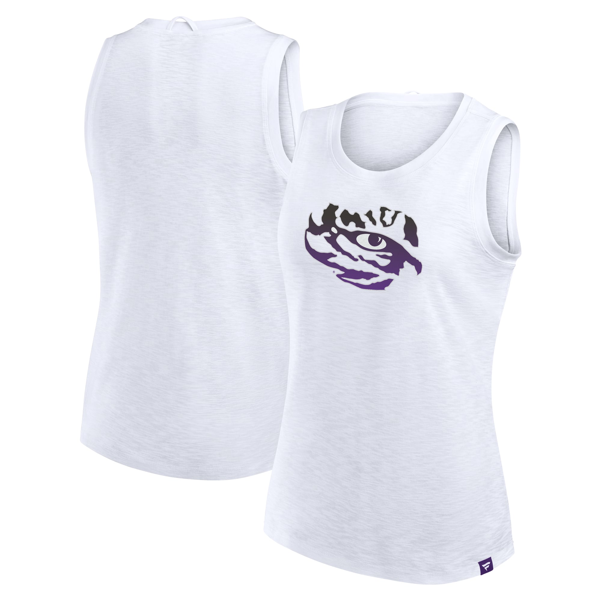 Women's Fanatics White LSU Tigers Activate Slub Tank Top