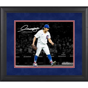 Shōta Imanaga Chicago Cubs Facsimile Signature Framed 11" x 14" Spotlight Photograph
