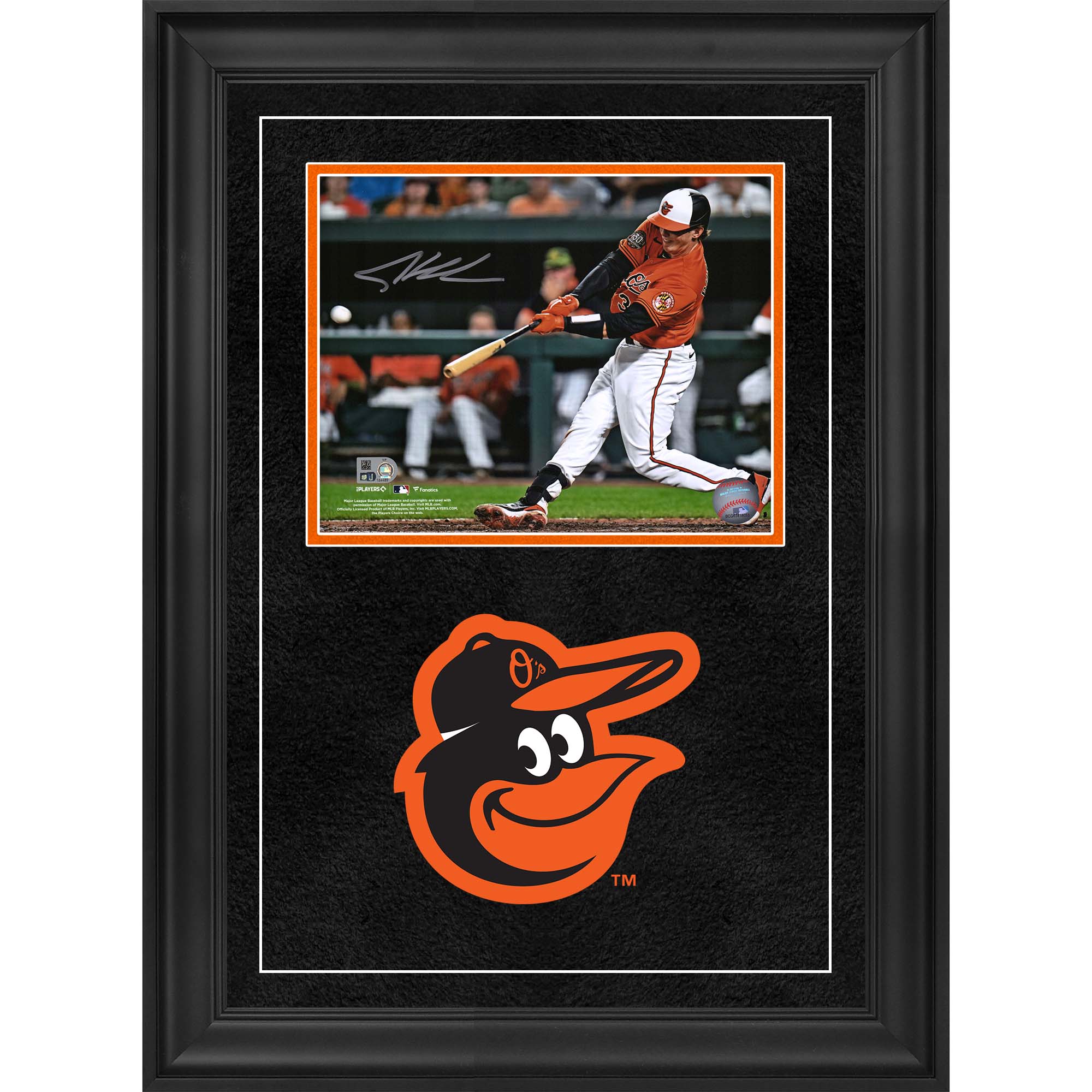 Adley Rutschman Baltimore Orioles Autographed Deluxe Framed 8" x 10" Debut First Hit Photograph