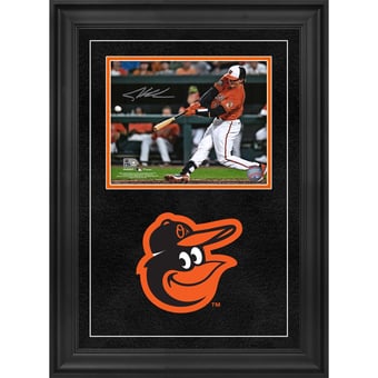 Adley Rutschman Baltimore Orioles Autographed Deluxe Framed 8" x 10" Debut First Hit Photograph