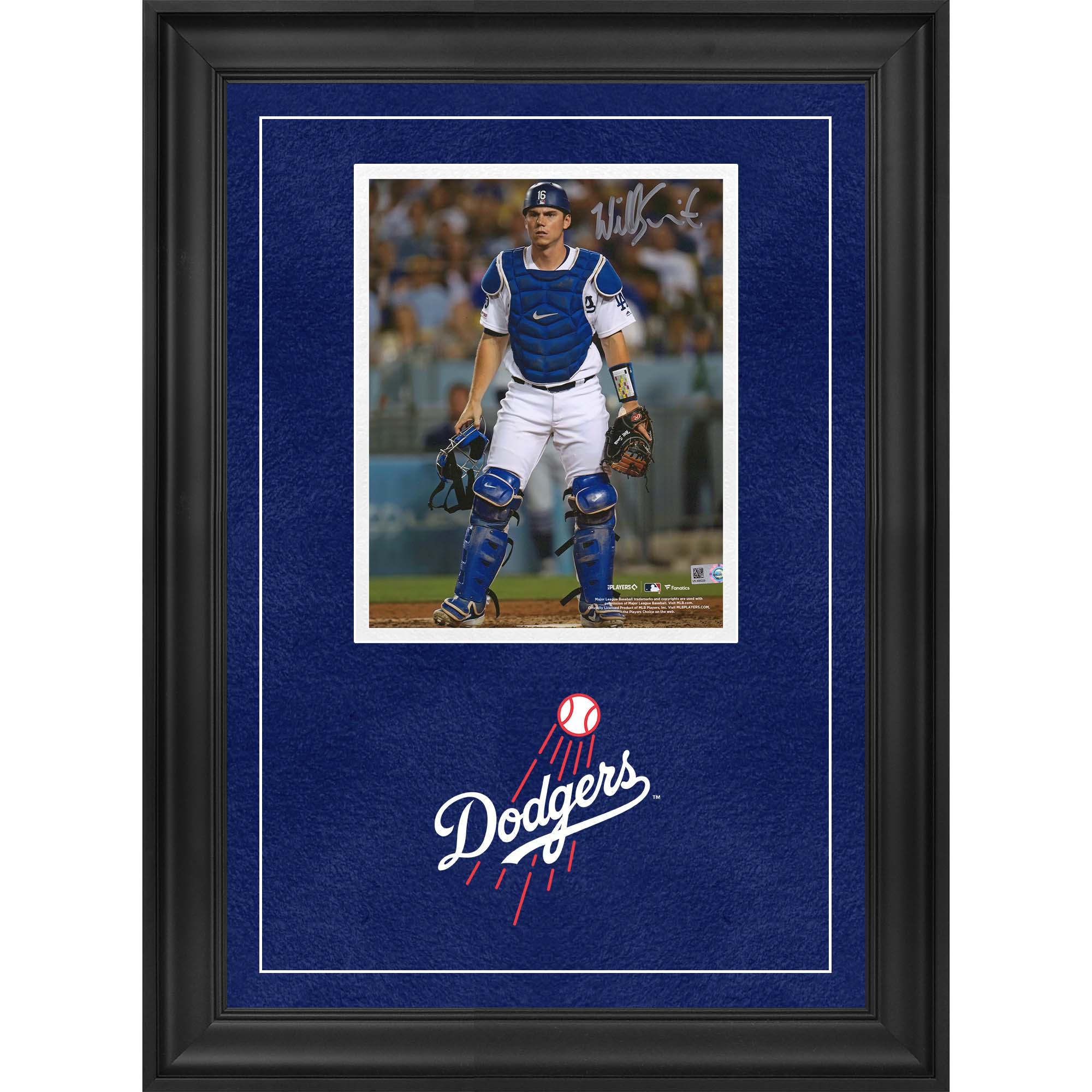 Will Smith Los Angeles Dodgers Autographed Deluxe Framed 8″ x 10″ Catchers Gear Photograph Will Smith Los Angeles Dodgers Autographed Deluxe Framed 8″ x 10″ Catchers Gear Photograph