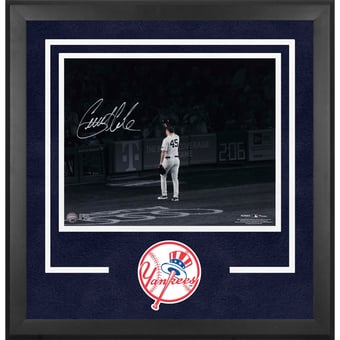 Gerrit Cole New York Yankees Autographed Deluxe Framed 16" x 20" Tip Cap Spotlight Photograph