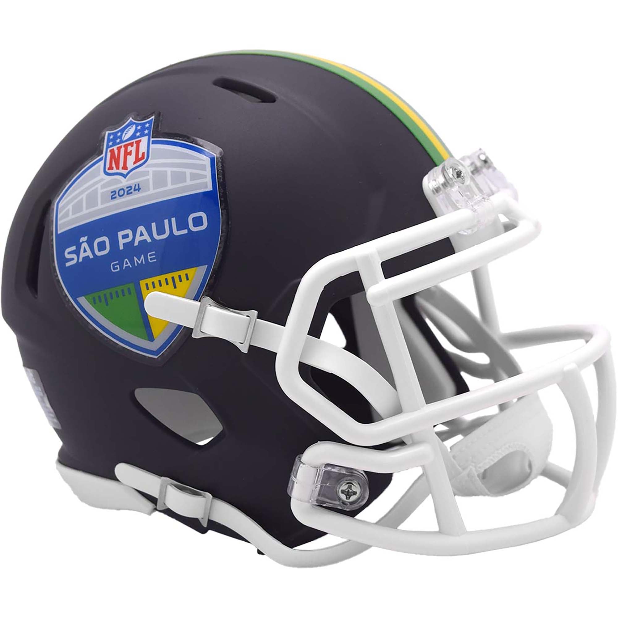 Riddell 2024 NFL São Paulo Game Speed Mini Helmet Riddell 2024 NFL São Paulo Game Speed Mini Helmet