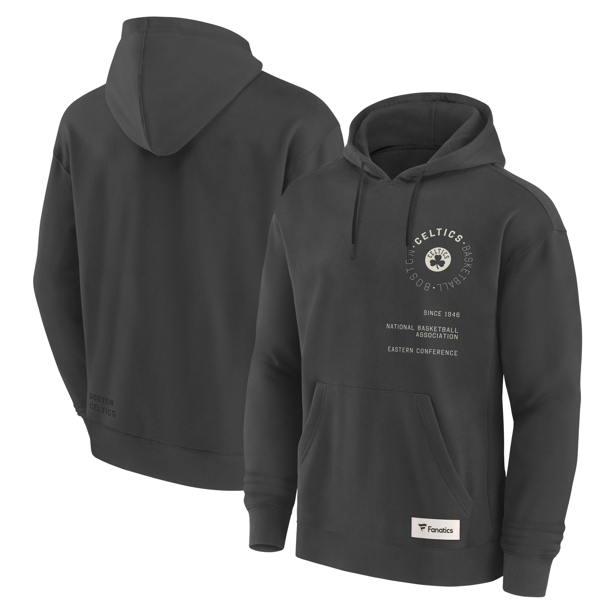 Men's Fanatics Gray Boston Celtics Future Ground Info Elements Premium Pullover Hoodie