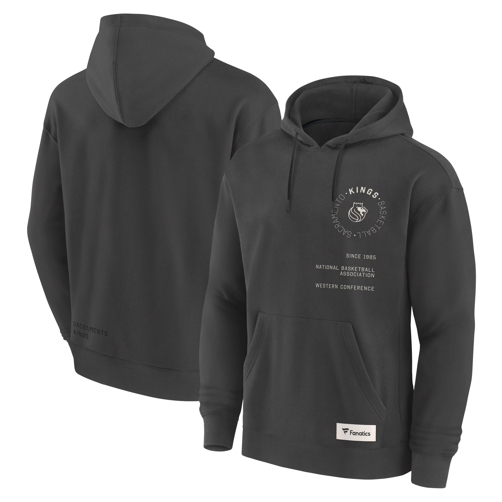 Men's Fanatics Gray Sacramento Kings Future Ground Info Elements Premium Pullover Hoodie