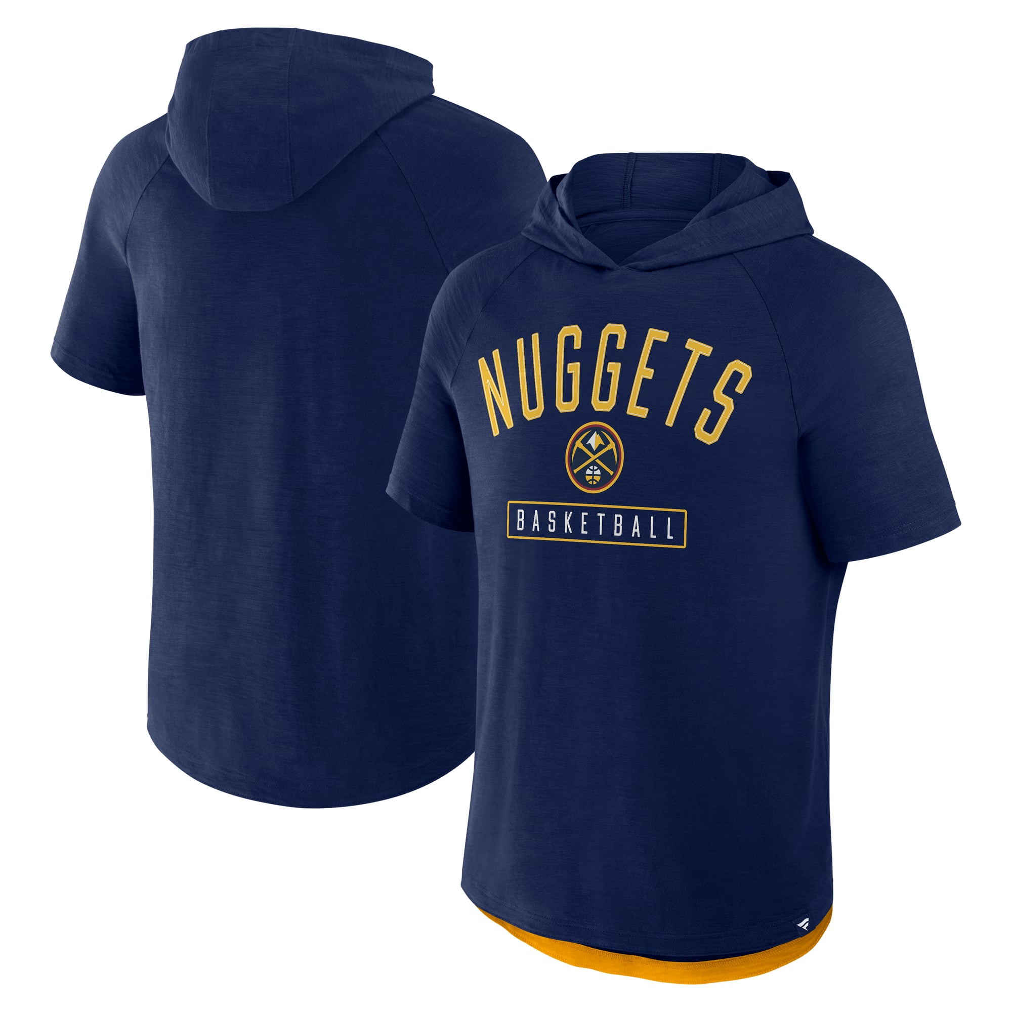 Men's Fanatics Navy Denver Nuggets Pass Legend Raglan Hoodie T-Shirt