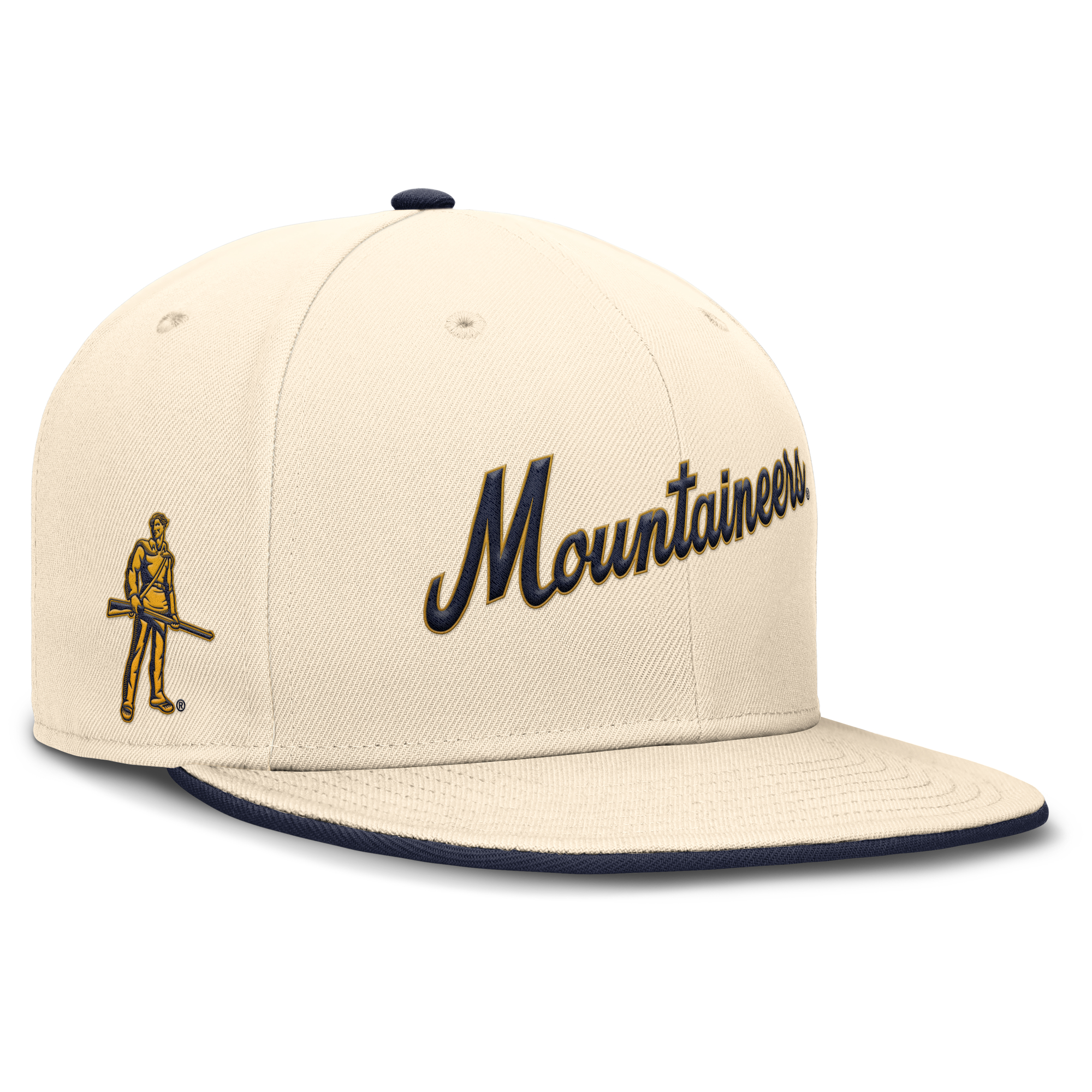 Men's Nike Natural West Virginia Mountaineers Primetime True Performance Fitted Hat