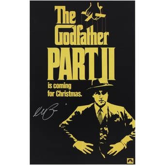 Al Pacino The Godfather Part II Autographed 11" x 17" Movie Poster