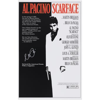 Al Pacino Scarface Autographed 11" x 17" Movie Poster