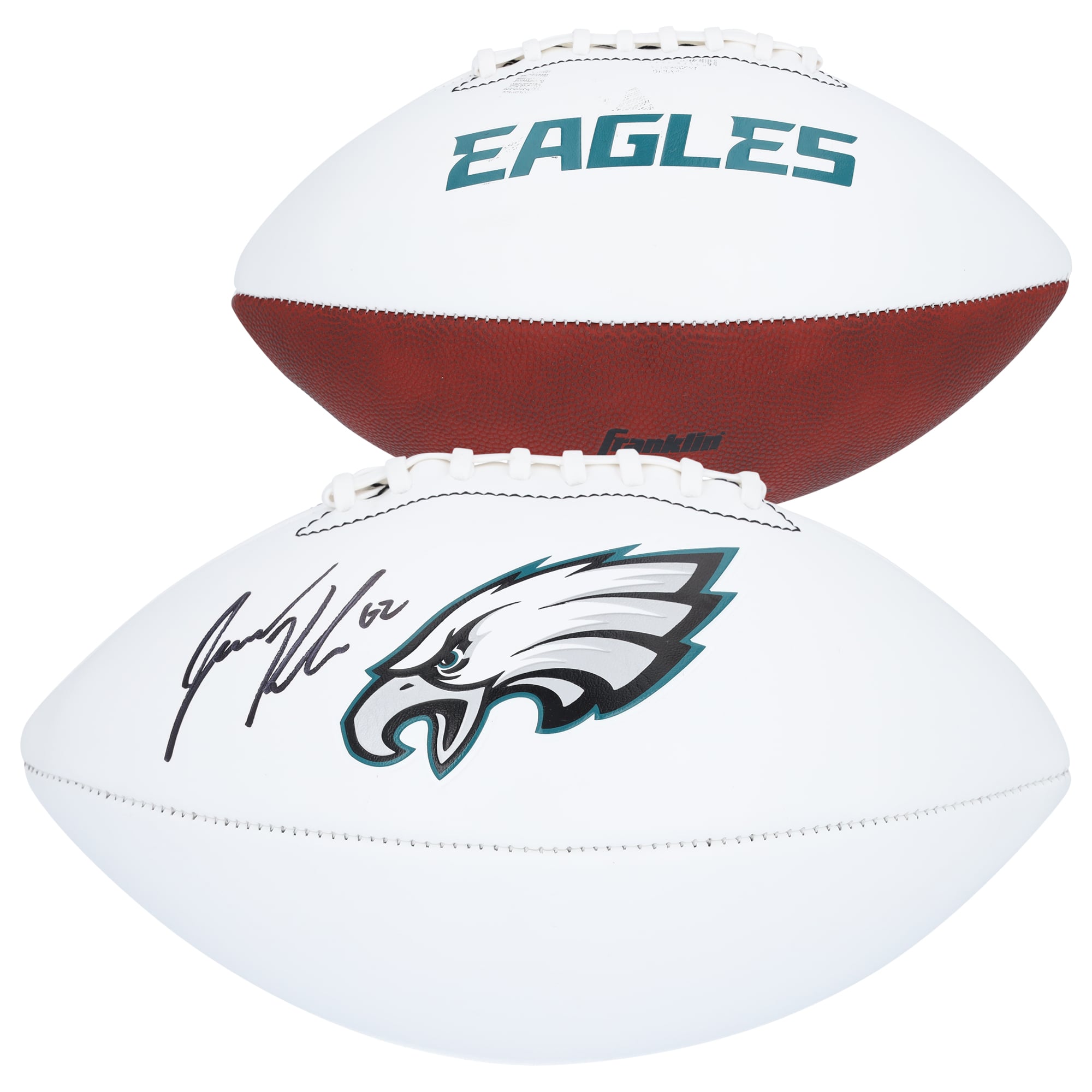 Jason Kelce Philadelphia Eagles Autographed Franklin White Panel Football