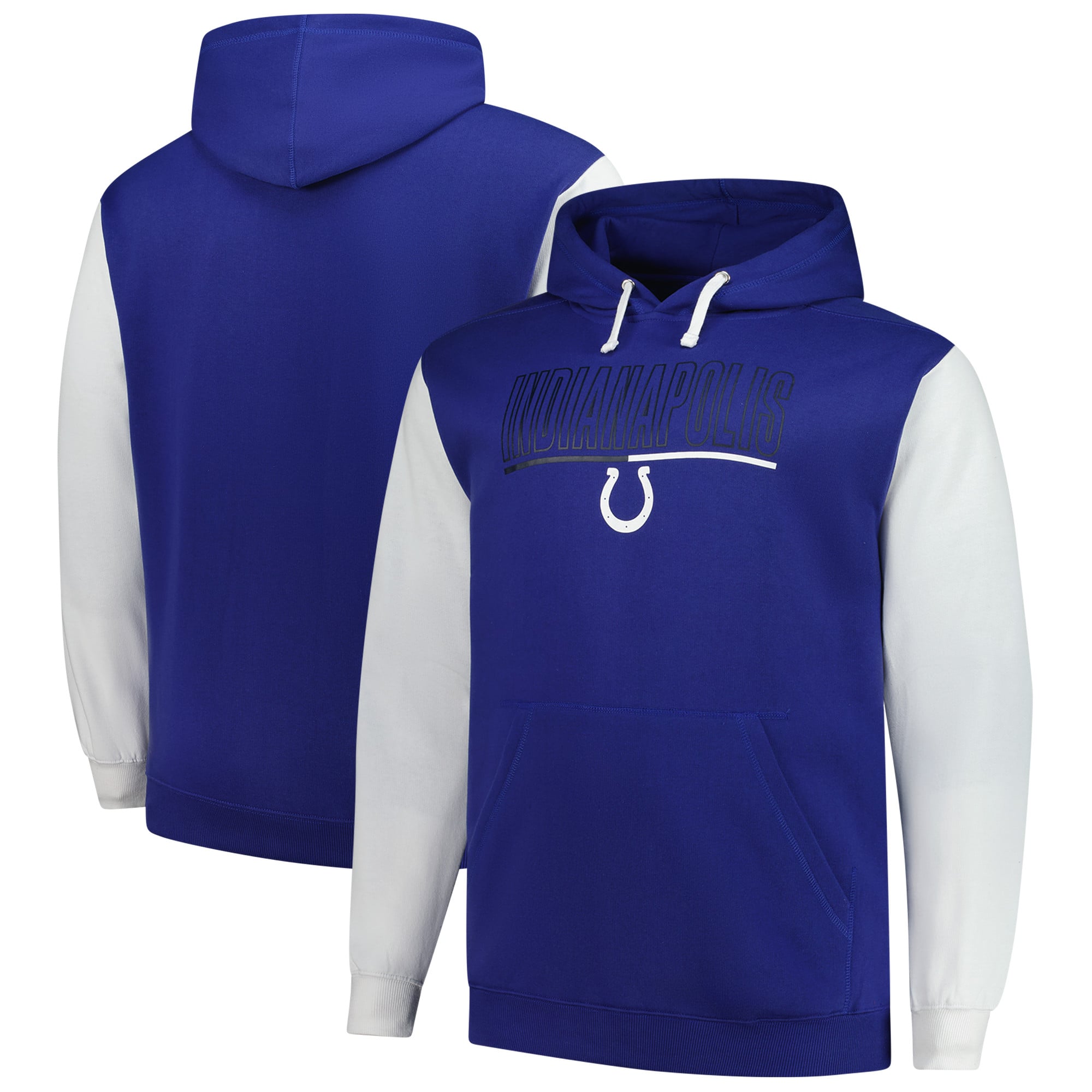 Men’s Fanatics Royal Indianapolis Colts Big & Tall Outline Pullover Hoodie Men’s Fanatics Royal Indianapolis Colts Big & Tall Outline Pullover Hoodie