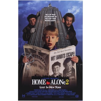 Joe Pesci Home Alone 2: Lost in New York Autographed 11" x 17" Movie Poster