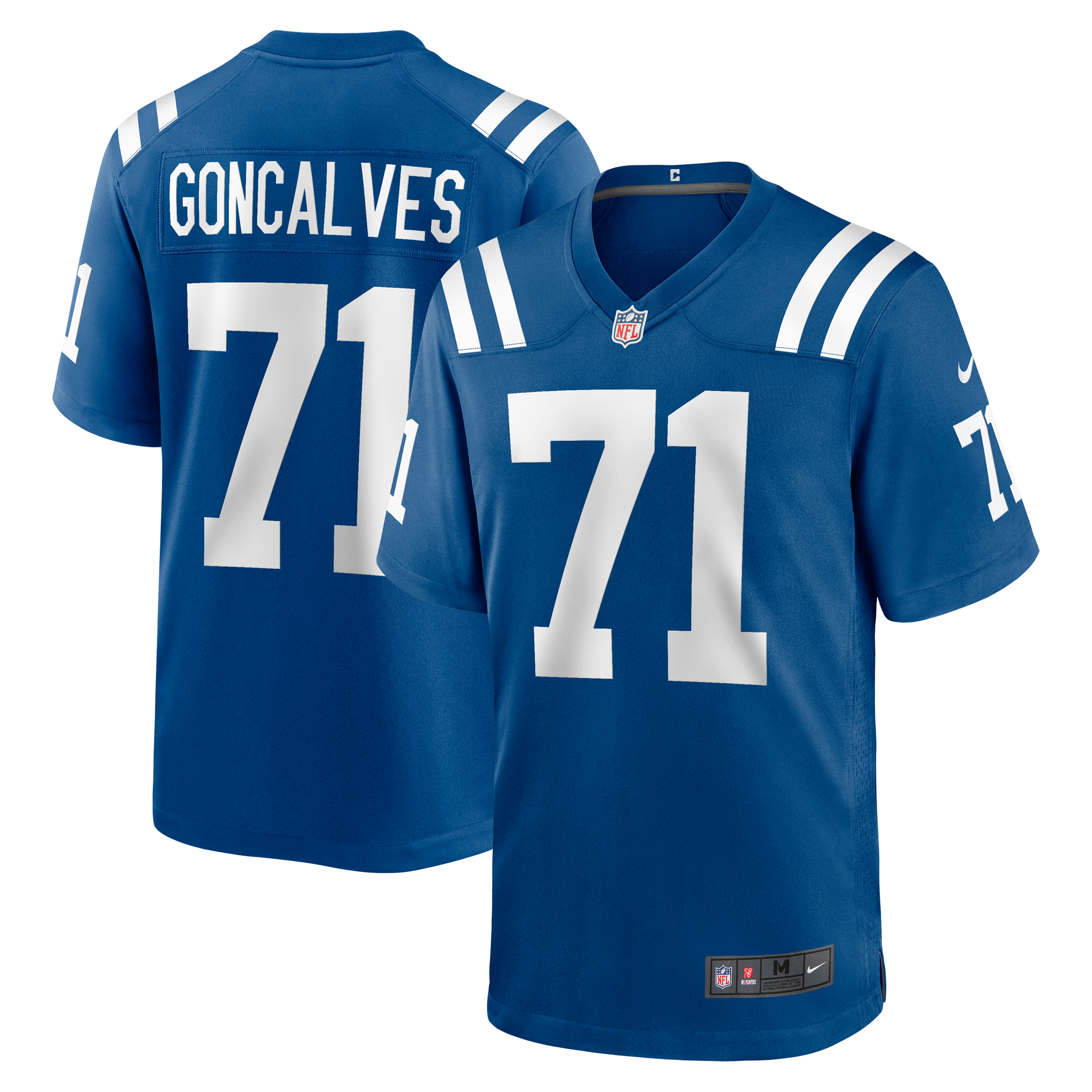 Men's Nike Matt Goncalves Royal Indianapolis Colts Game Jersey