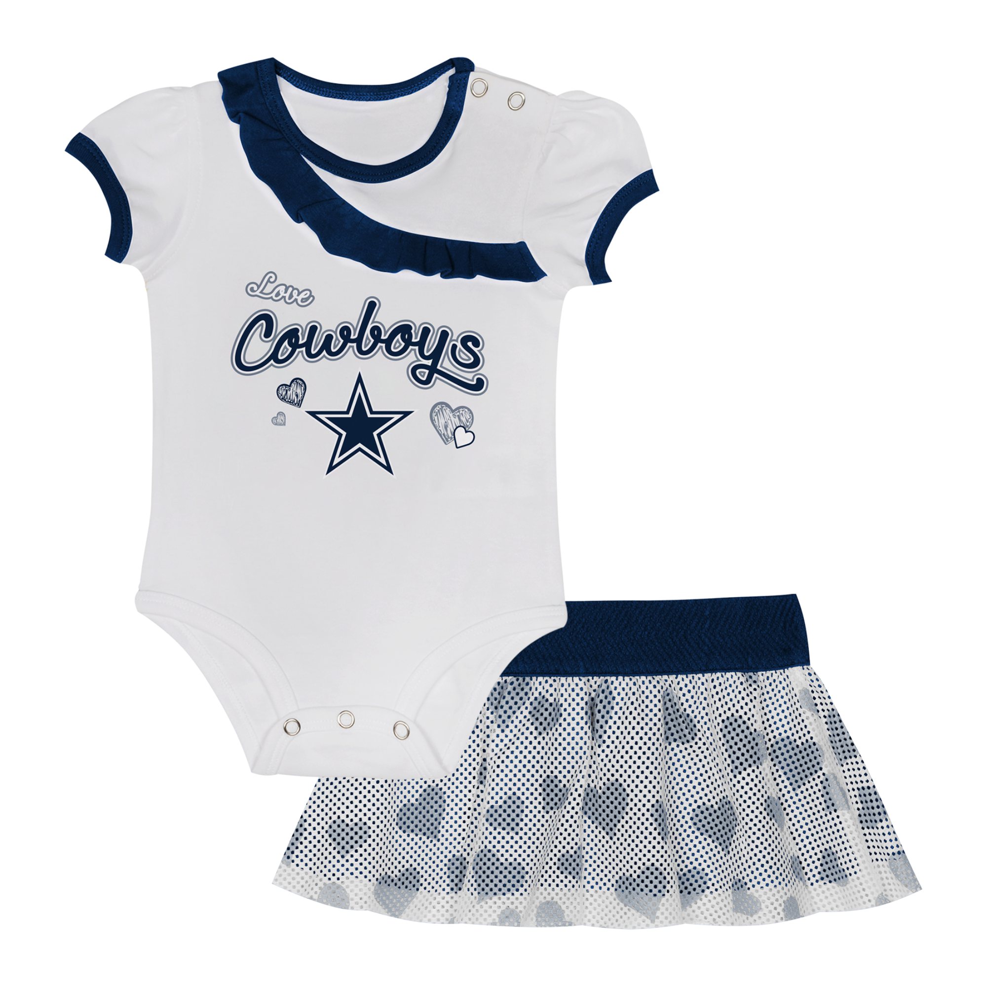 Newborn & Infant Dallas Cowboys Love My Team Bodysuit & Skirt Set