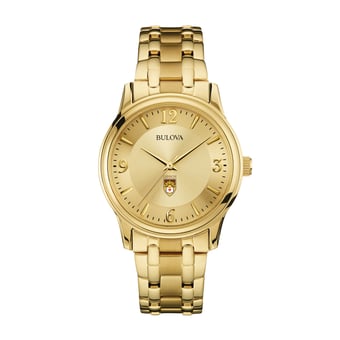 Men's Bulova Lehigh Mountain Hawks Gold-Tone Watch