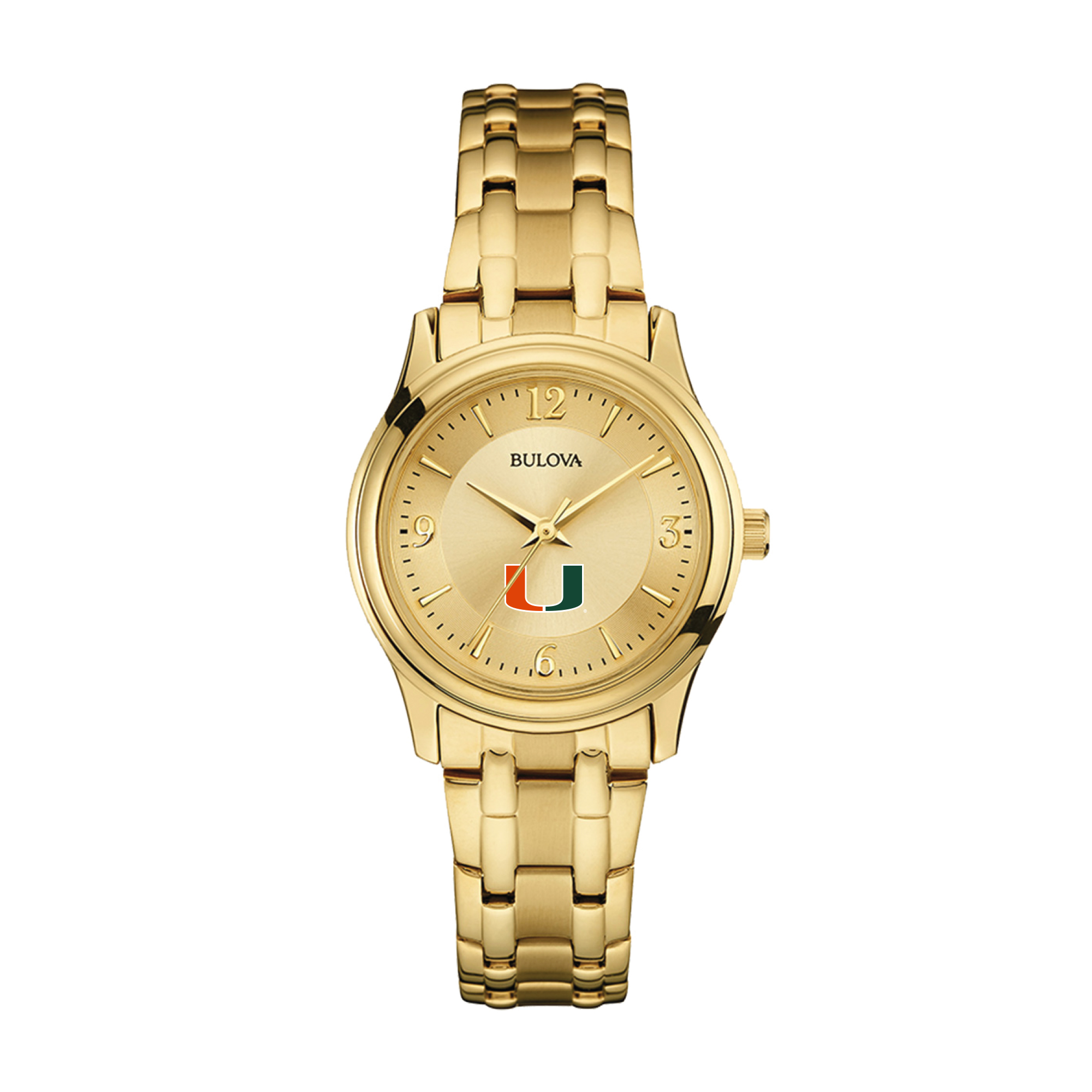 Women's Bulova Miami Hurricanes Gold-Tone Watch