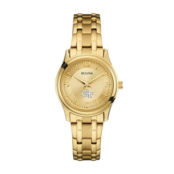 Women's Bulova Georgia Tech Yellow Jackets Gold-Tone Watch