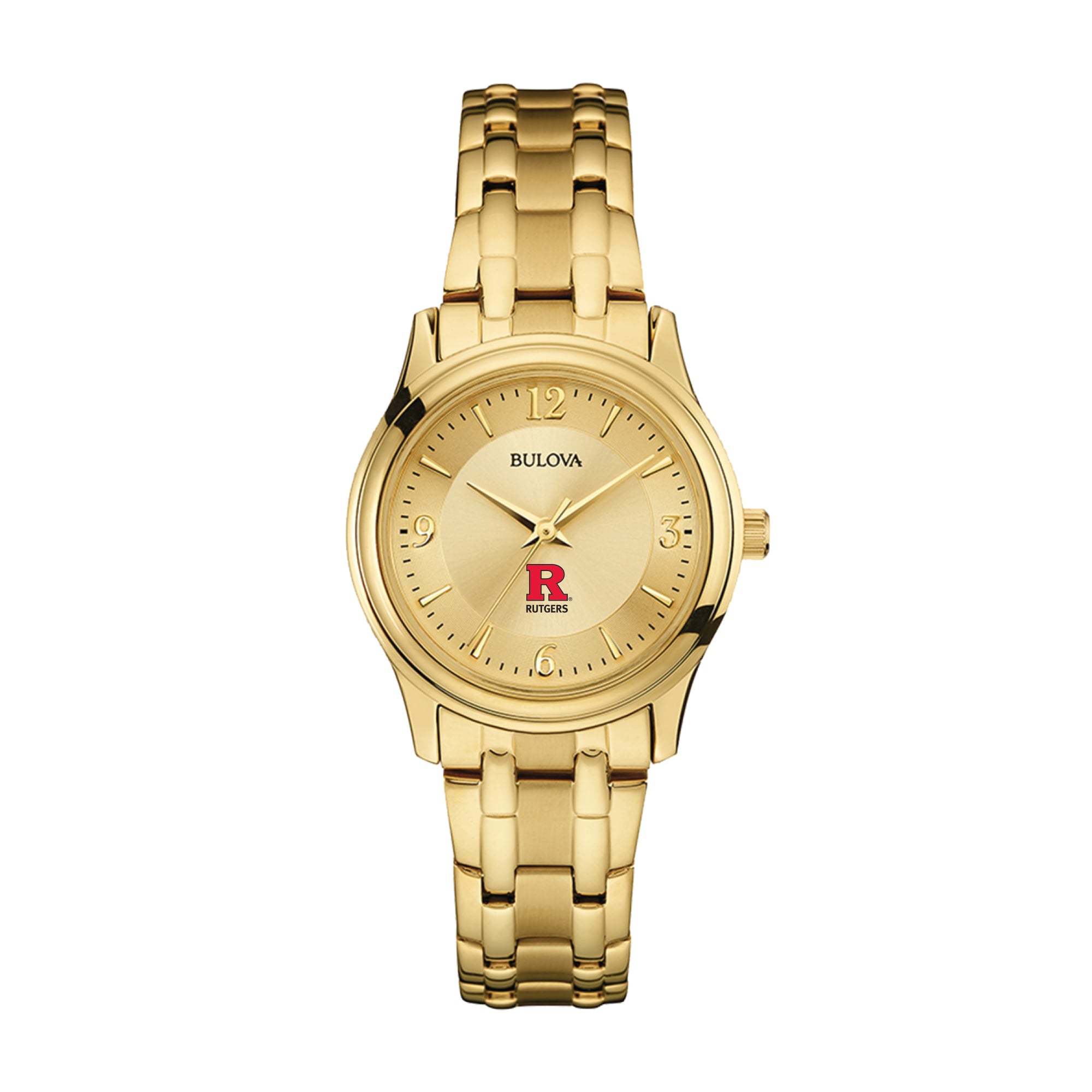 Women's Bulova Rutgers Scarlet Knights Gold-Tone Watch