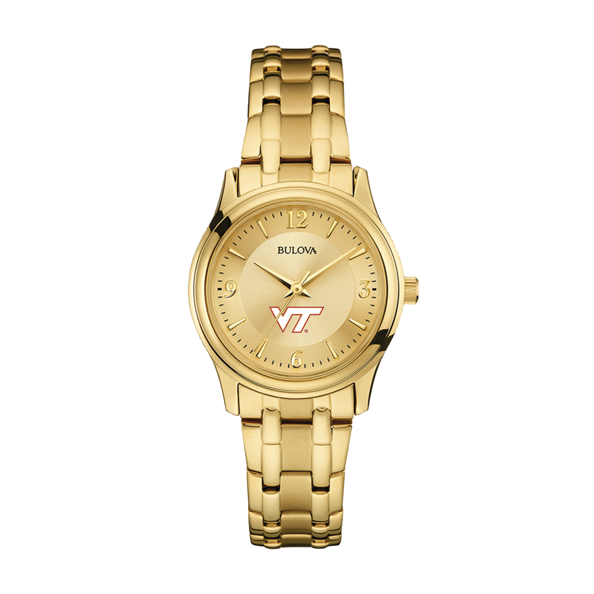 Women's Bulova Virginia Tech Hokies Gold-Tone Watch