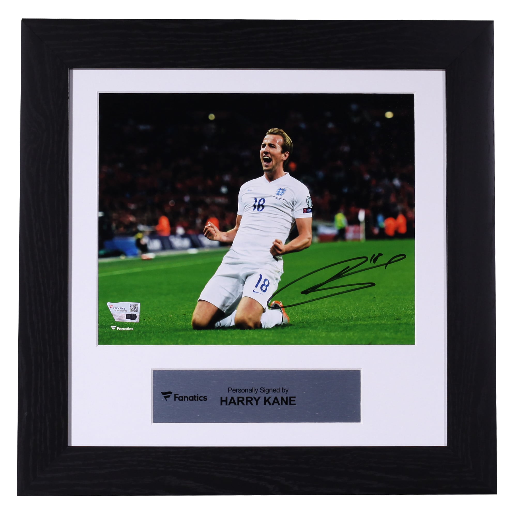 England Harry Kane England Signed 8" x 10" Goal Celebration Print - Framed