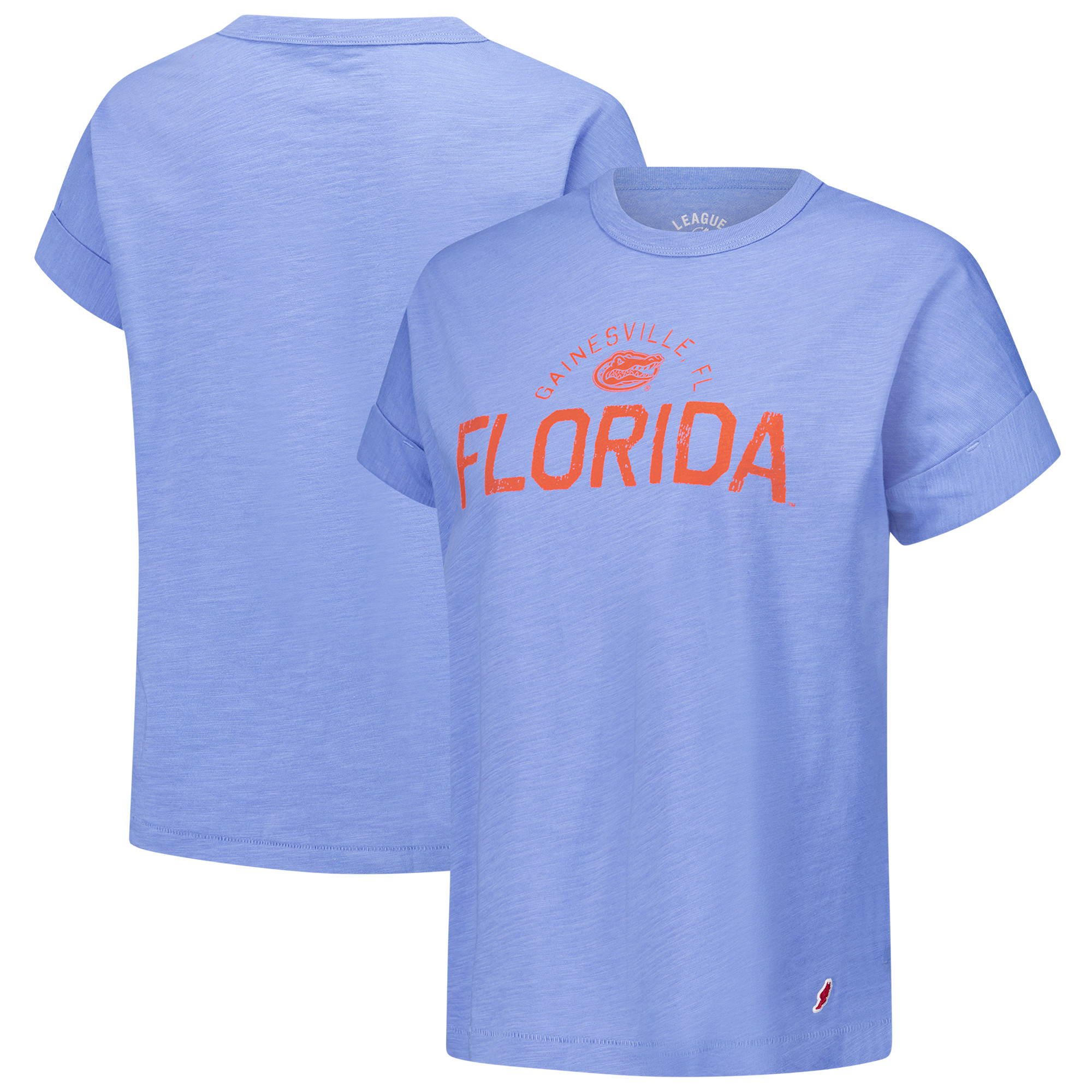 Women’s League Collegiate Wear Royal Florida Gators Slub Rolled Cuff T-Shirt Women’s League Collegiate Wear Royal Florida Gators Slub Rolled Cuff T-Shirt