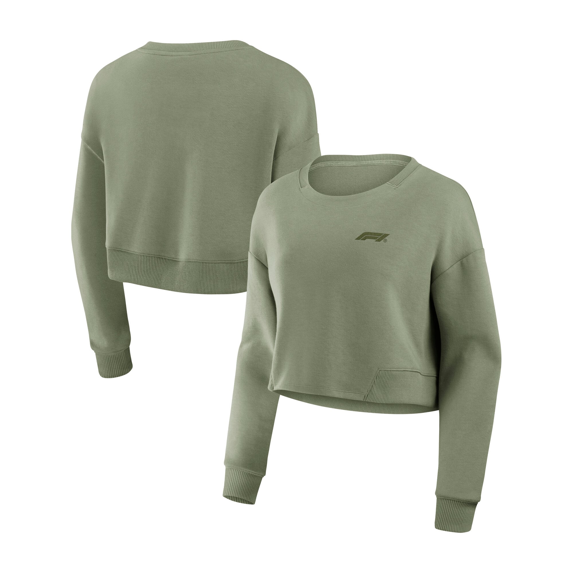 Formula 1 Elevated Gym Crew Sweatshirt – Pale Olive – Damen
