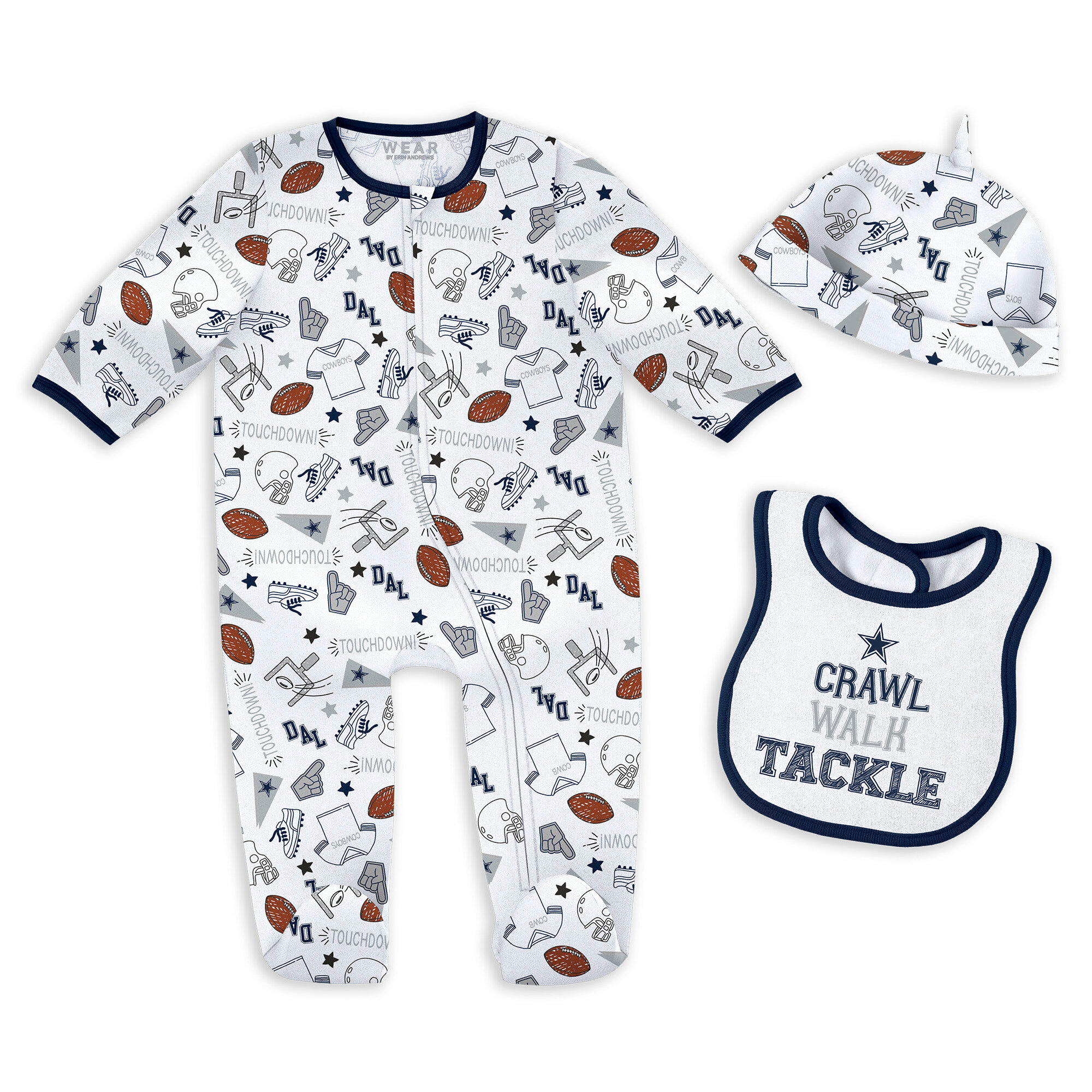 Newborn & Infant WEAR by Erin Andrews Dallas Cowboys Sleep & Play Set
