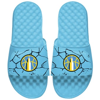 Unisex ISlide Blue Chicago Sky Shattered Slide Sandals