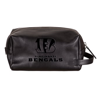 Cincinnati Bengals Hybrid Leather Lined Dopp Toiletry Bag