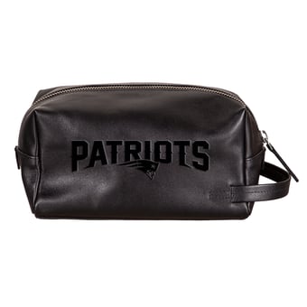New England Patriots Hybrid Leather Lined Dopp Toiletry Bag