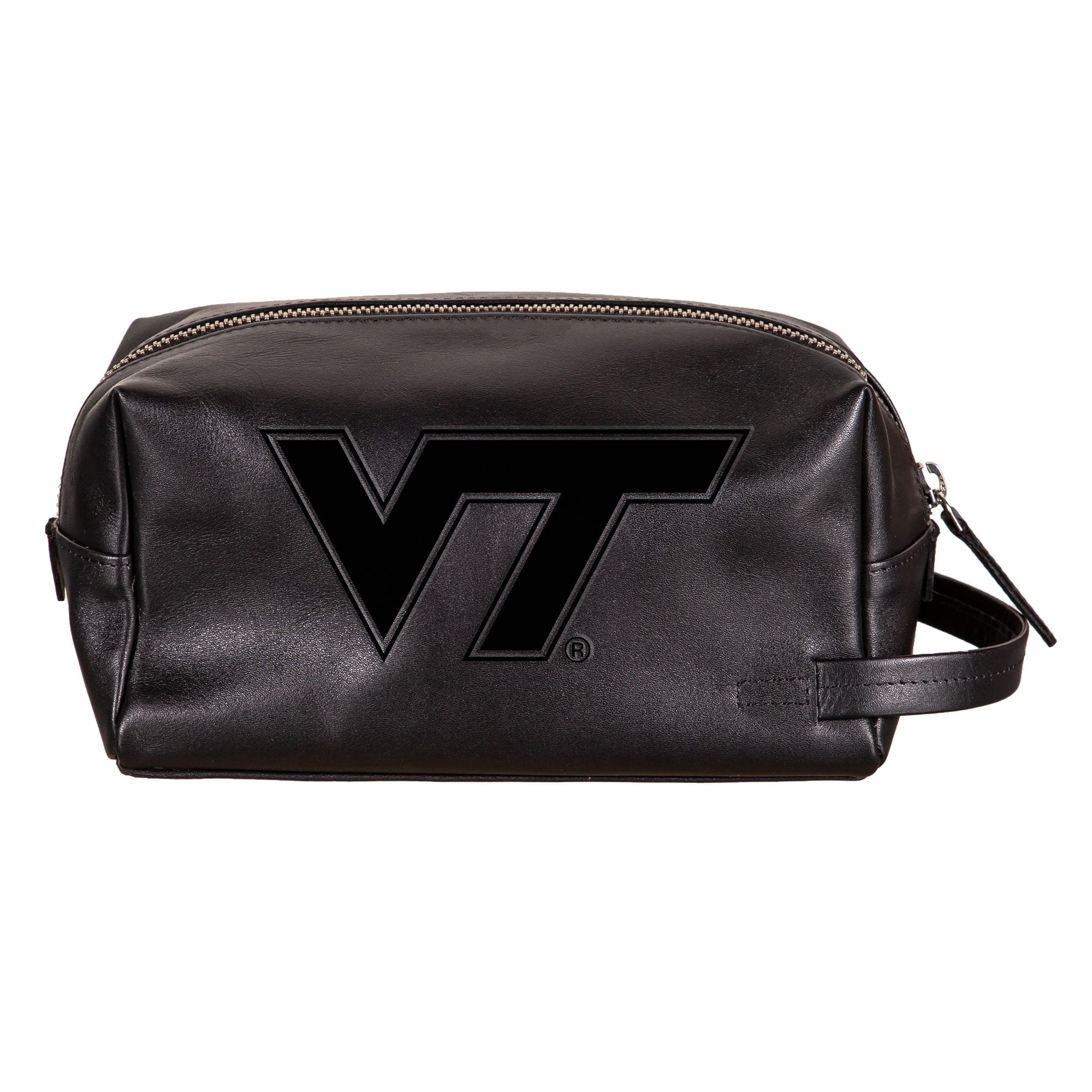 Virginia Tech Hokies Hybrid Leather Lined Dopp Toiletry Bag