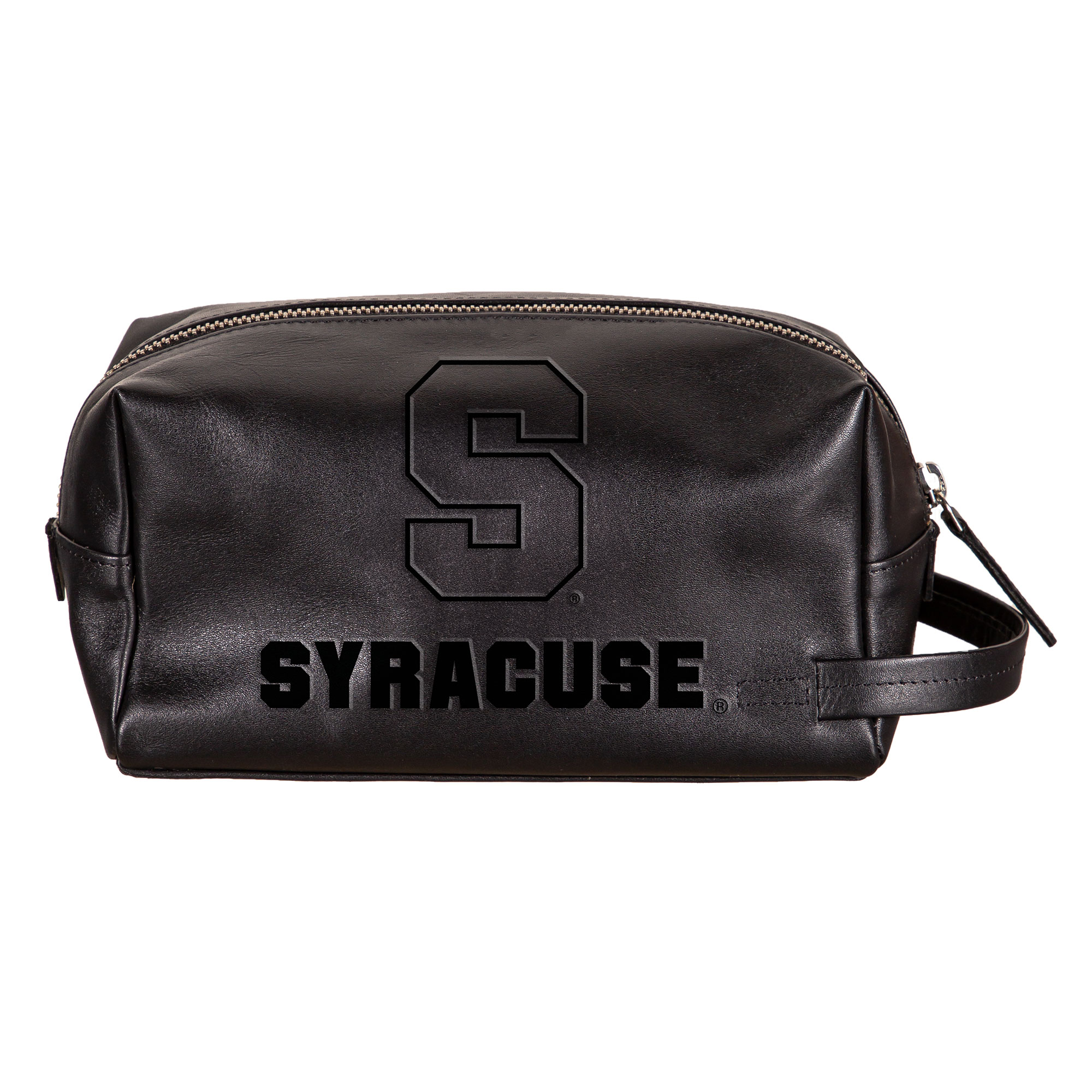 Syracuse Orange Hybrid Leather Lined Dopp Toiletry Bag