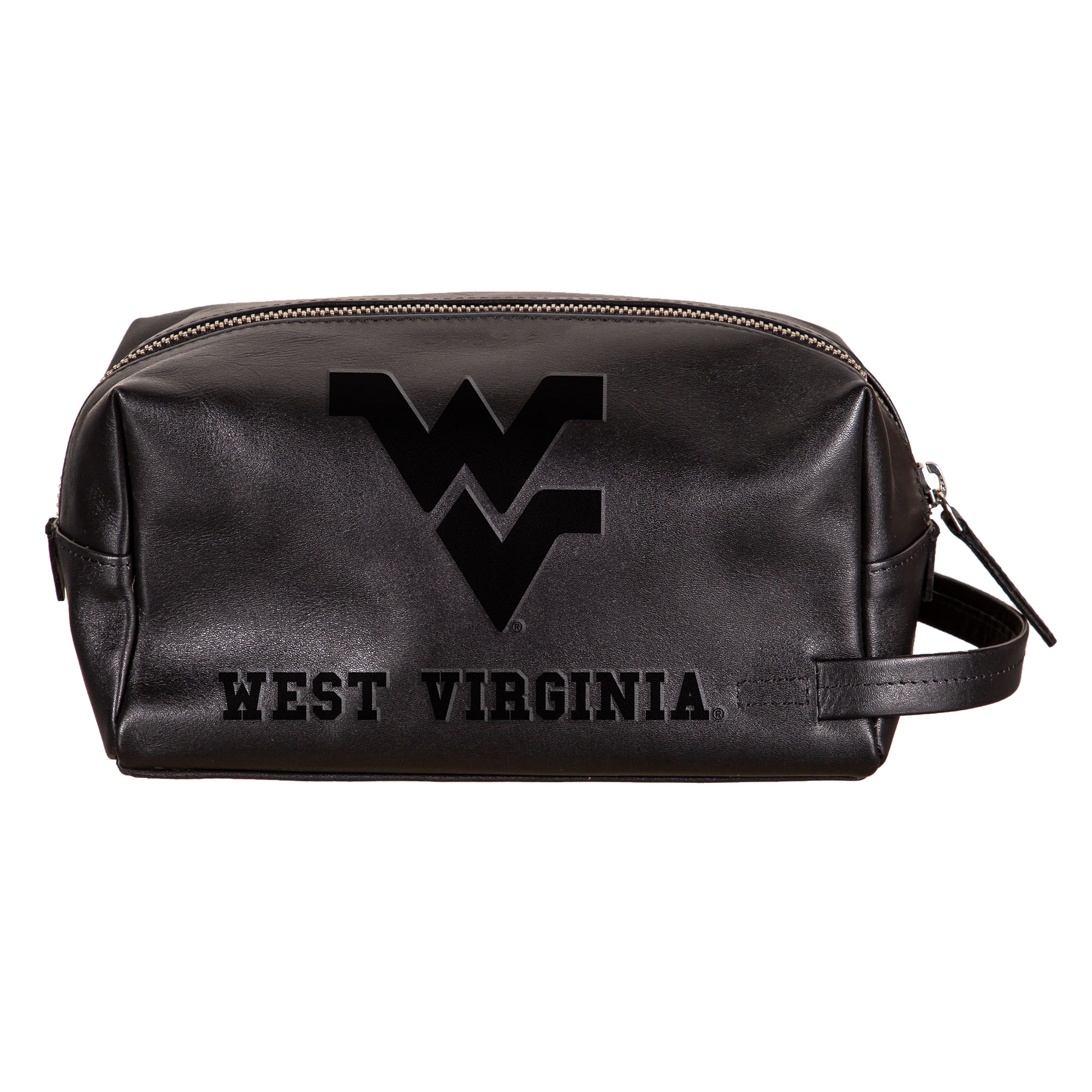 West Virginia Mountaineers Hybrid Leather Lined Dopp Toiletry Bag
