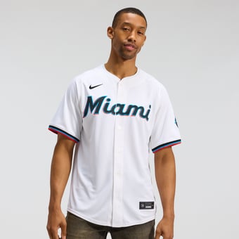 Men's Nike White Miami Marlins Home Limited Jersey