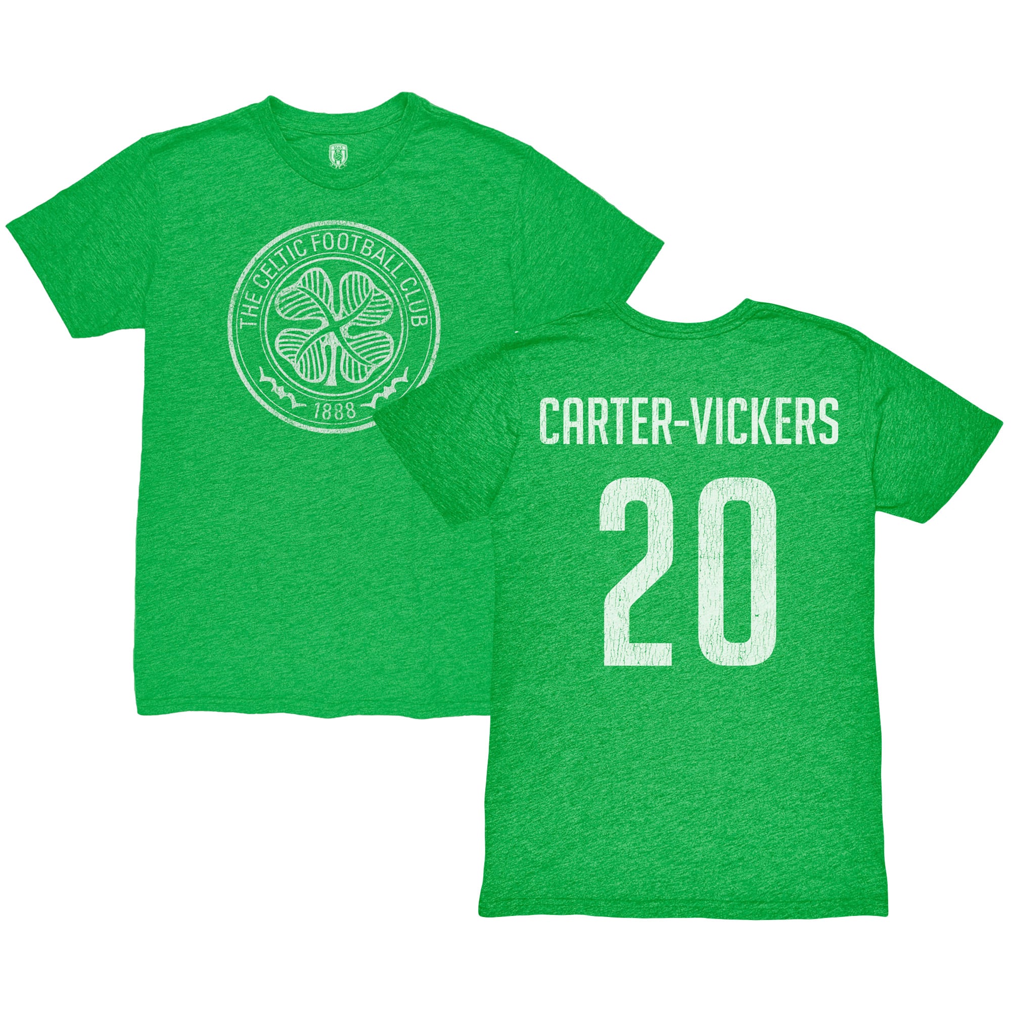 Men's 1863FC Cameron Carter-Vickers Green Celtic Player Vintage Tri-Blend T-Shirt