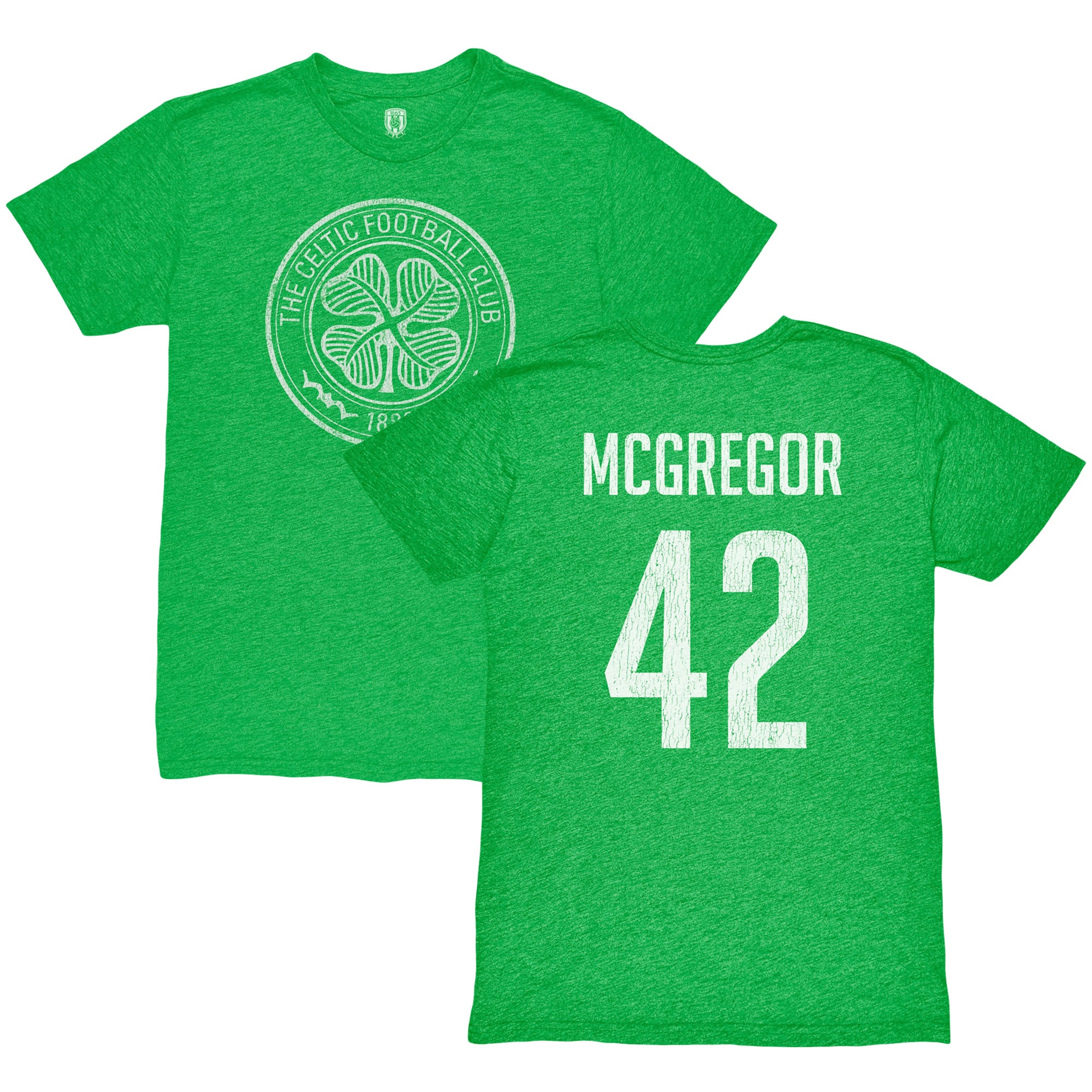 Men's 1863FC Callum McGregor Green Celtic Player Vintage Tri-Blend T-Shirt