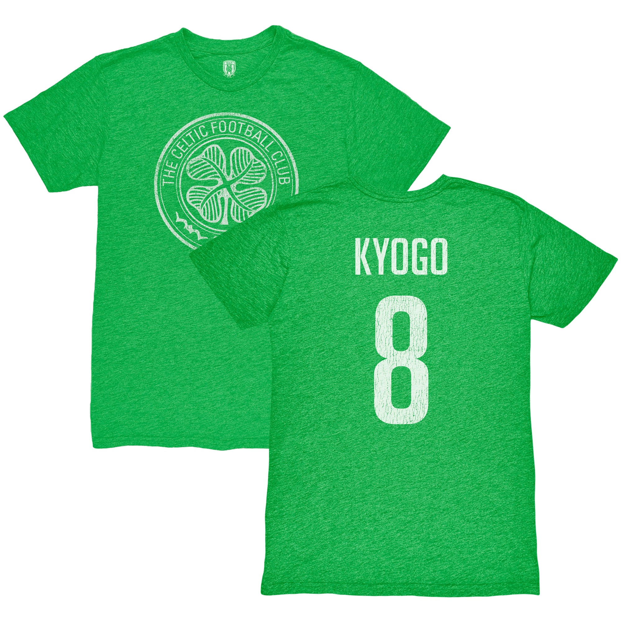 Men's 1863FC Kyogo Furuhashi Green Celtic Player Vintage Tri-Blend T-Shirt