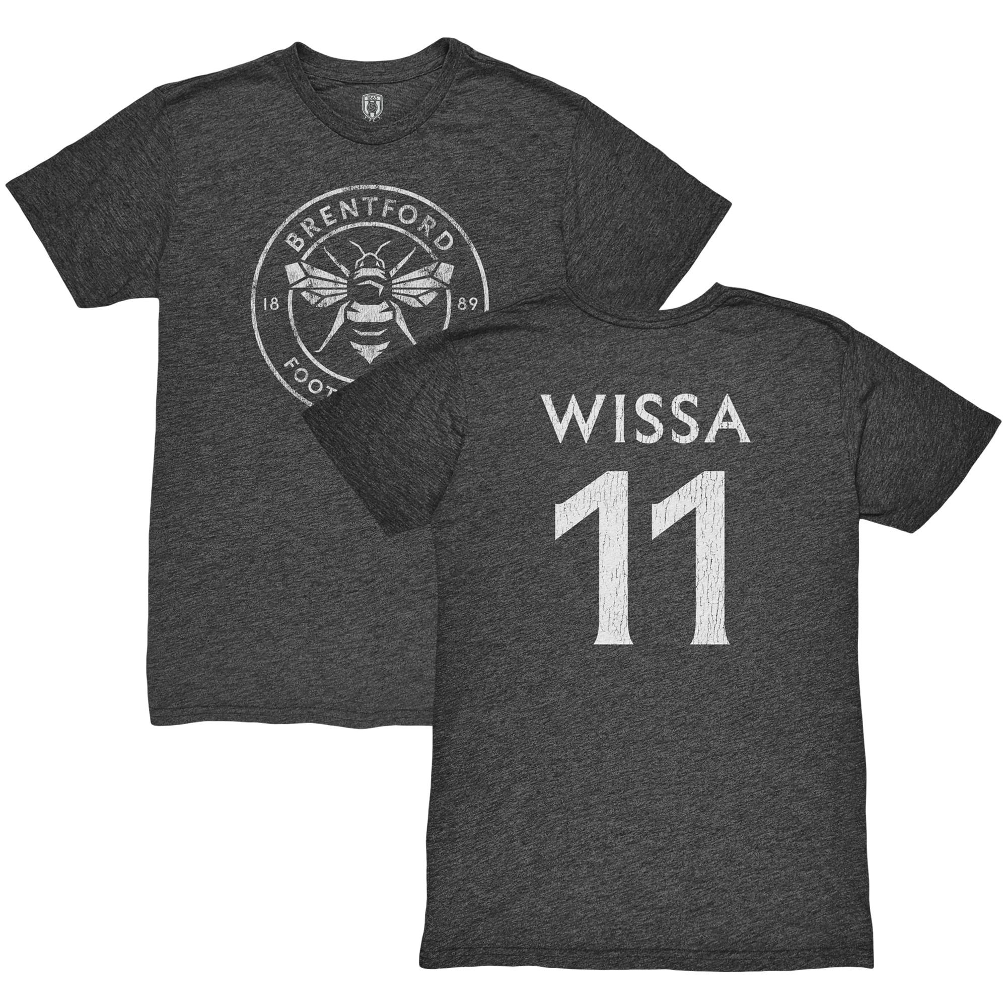 Men's 1863FC Yoane Wissa Black Brentford FC Player Vintage Tri-Blend T-Shirt