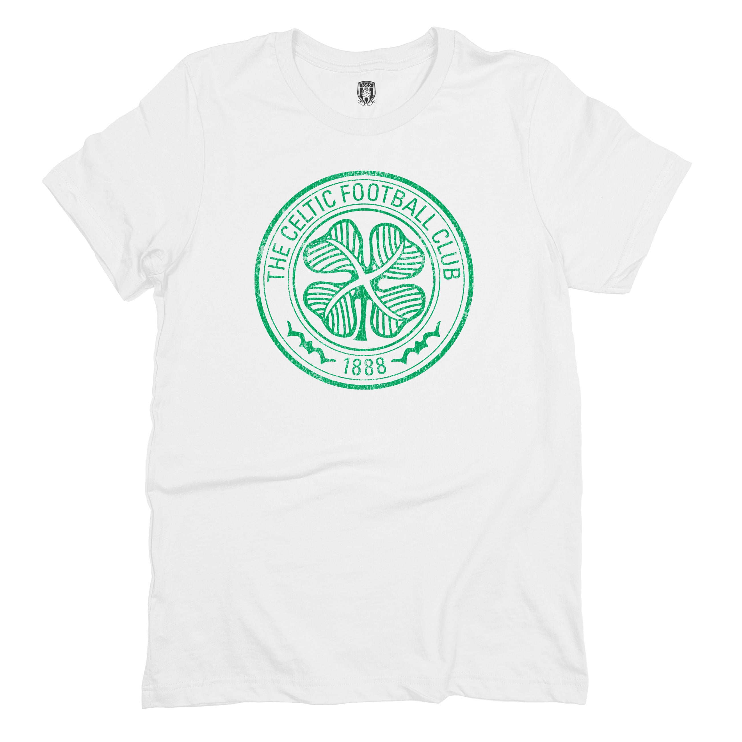 Men's 1863FC White Celtic Mono Badge T-Shirt