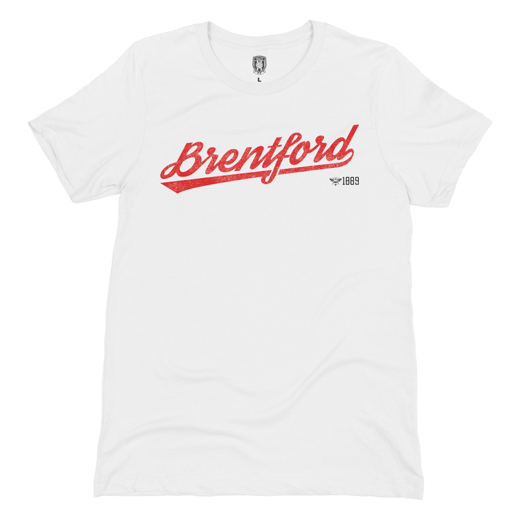 Men's 1863FC White Brentford FC Script T-Shirt