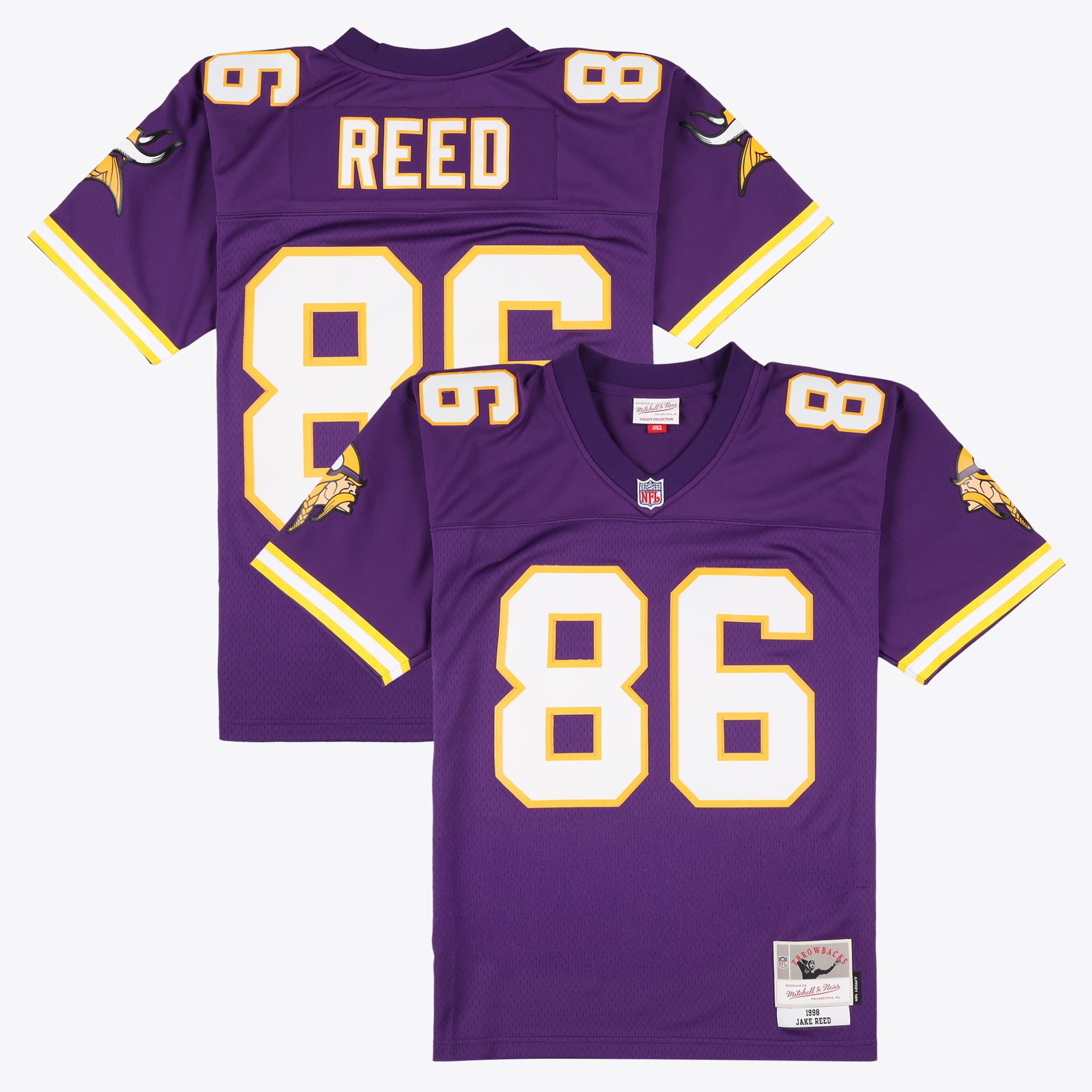 Jake Reed Minnesota Vikings 1998 Mitchell & Ness Purple Dark Jersey