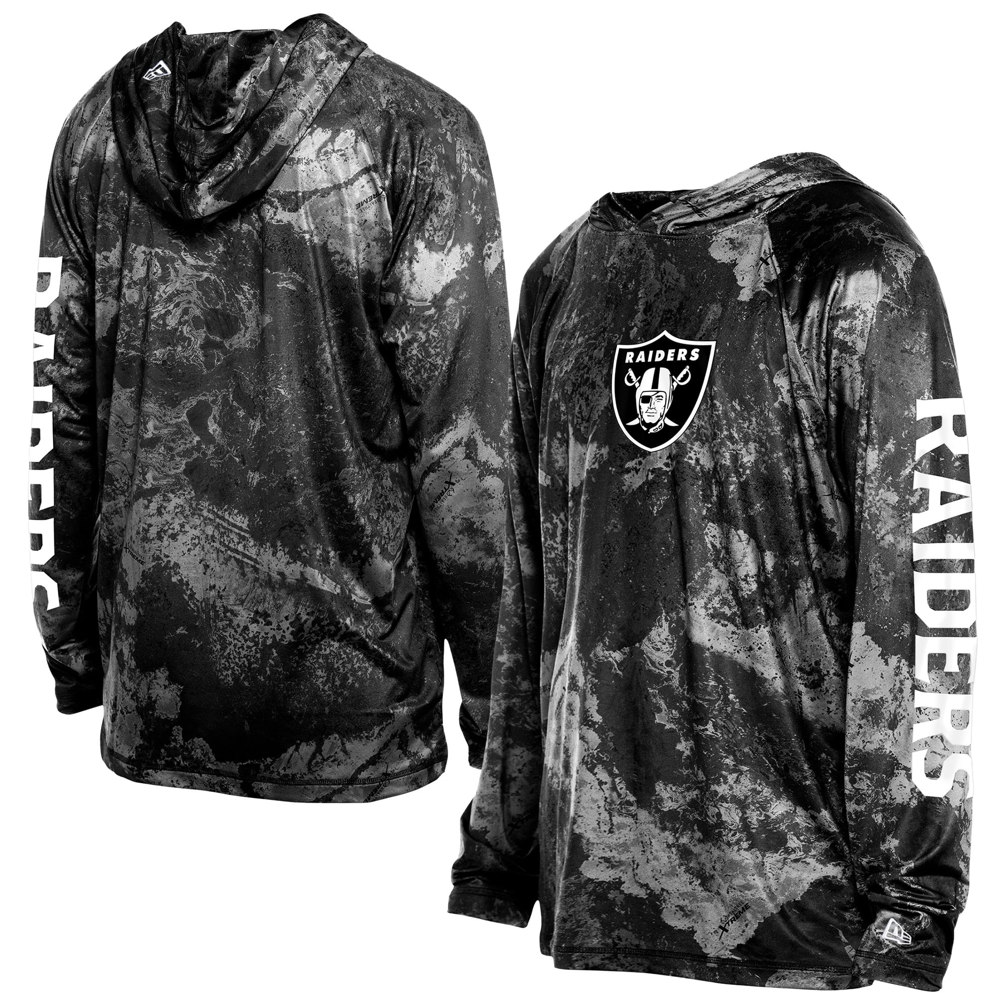 Men’s New Era Black Las Vegas Raiders RealTree Xtreme Camo Raglan Long Sleeve Hooded Top Men’s New Era Black Las Vegas Raiders RealTree Xtreme Camo Raglan Long Sleeve Hooded Top