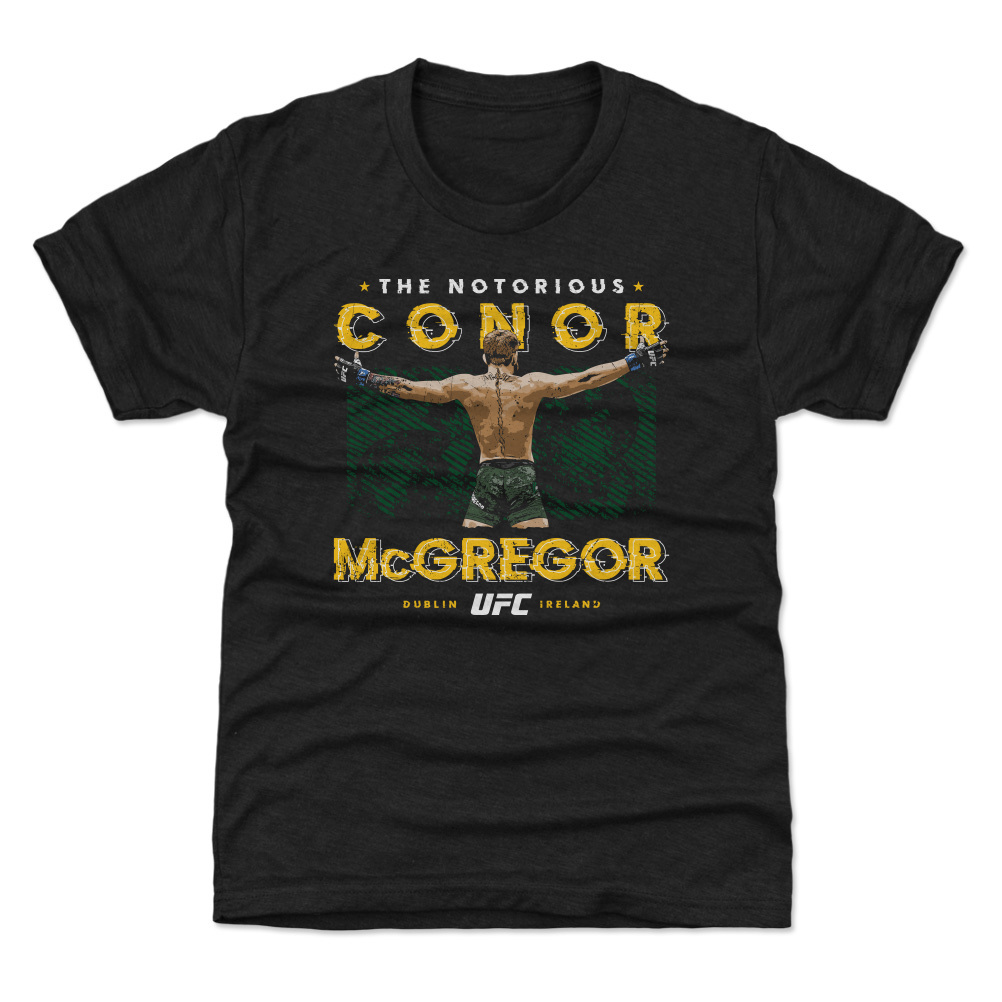 Youth 500 Level Heather Black Conor McGregor Offset T-Shirt Youth 500 Level Heather Black Conor McGregor Offset T-Shirt