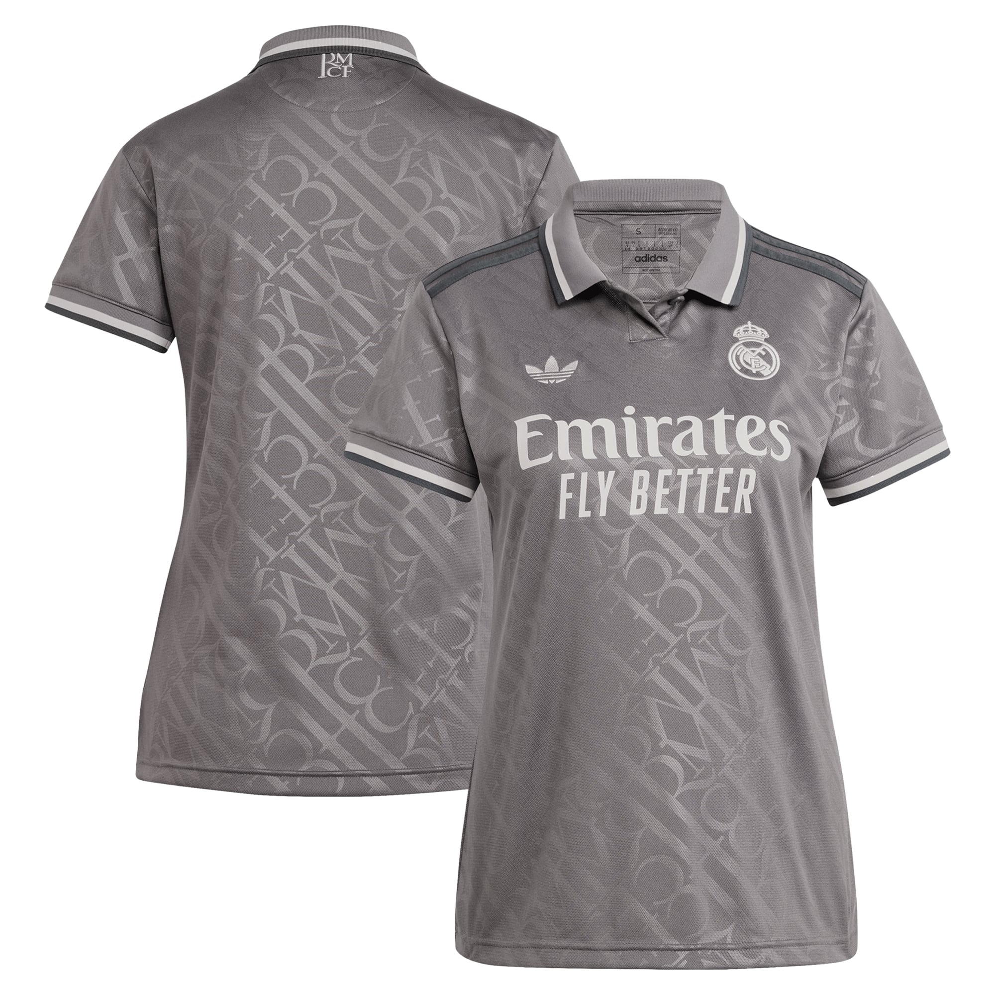Women's adidas Originals Charcoal Real Madrid 2024/25 Third Replica Jersey