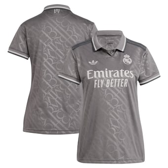 Women's adidas Originals Charcoal Real Madrid 2024/25 Third Replica Jersey