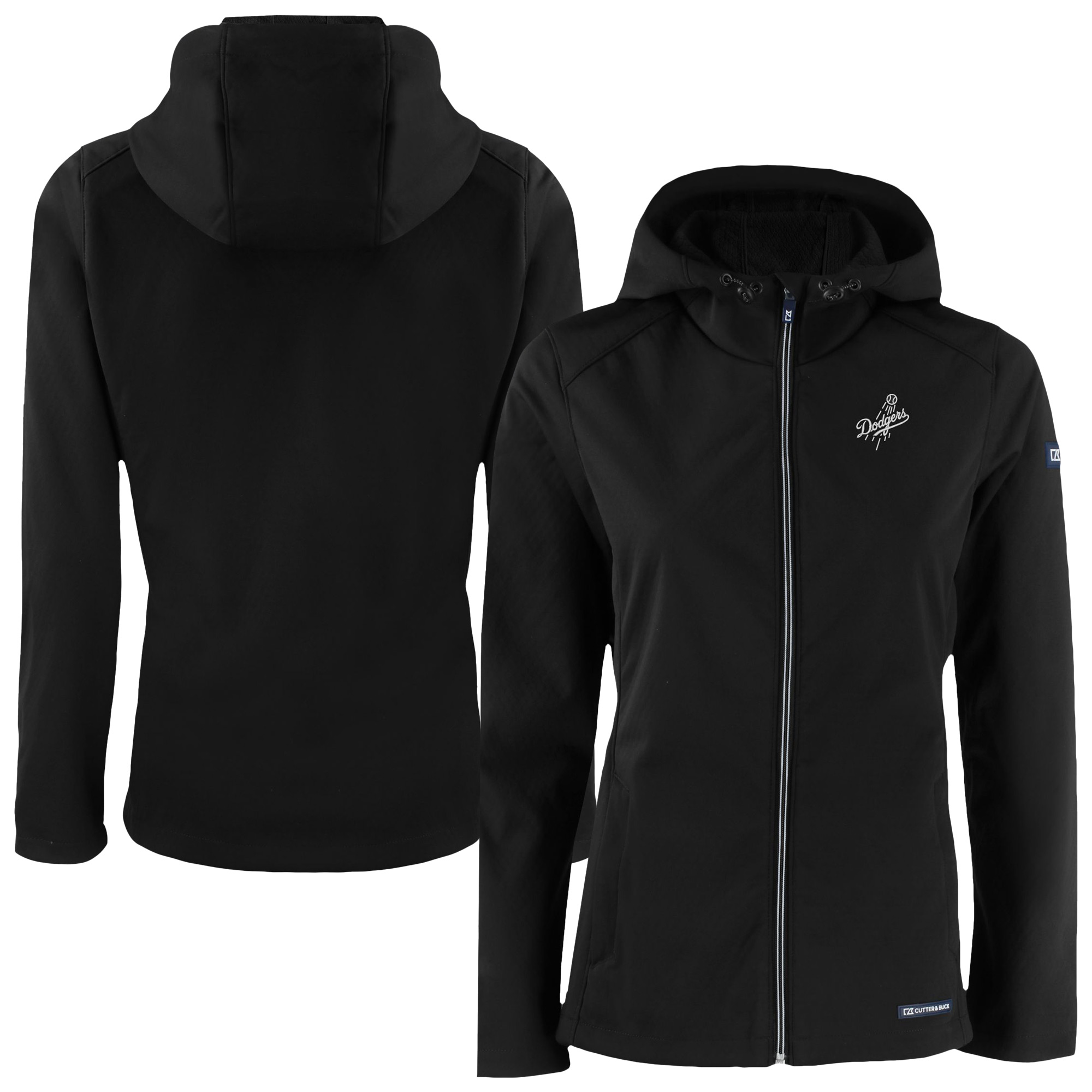 Women’s Cutter & Buck Black Los Angeles Dodgers Evoke Eco Softshell Recycled Full-Zip Hoodie Jacket Women’s Cutter & Buck Black Los Angeles Dodgers Evoke Eco Softshell Recycled Full-Zip Hoodie Jacket