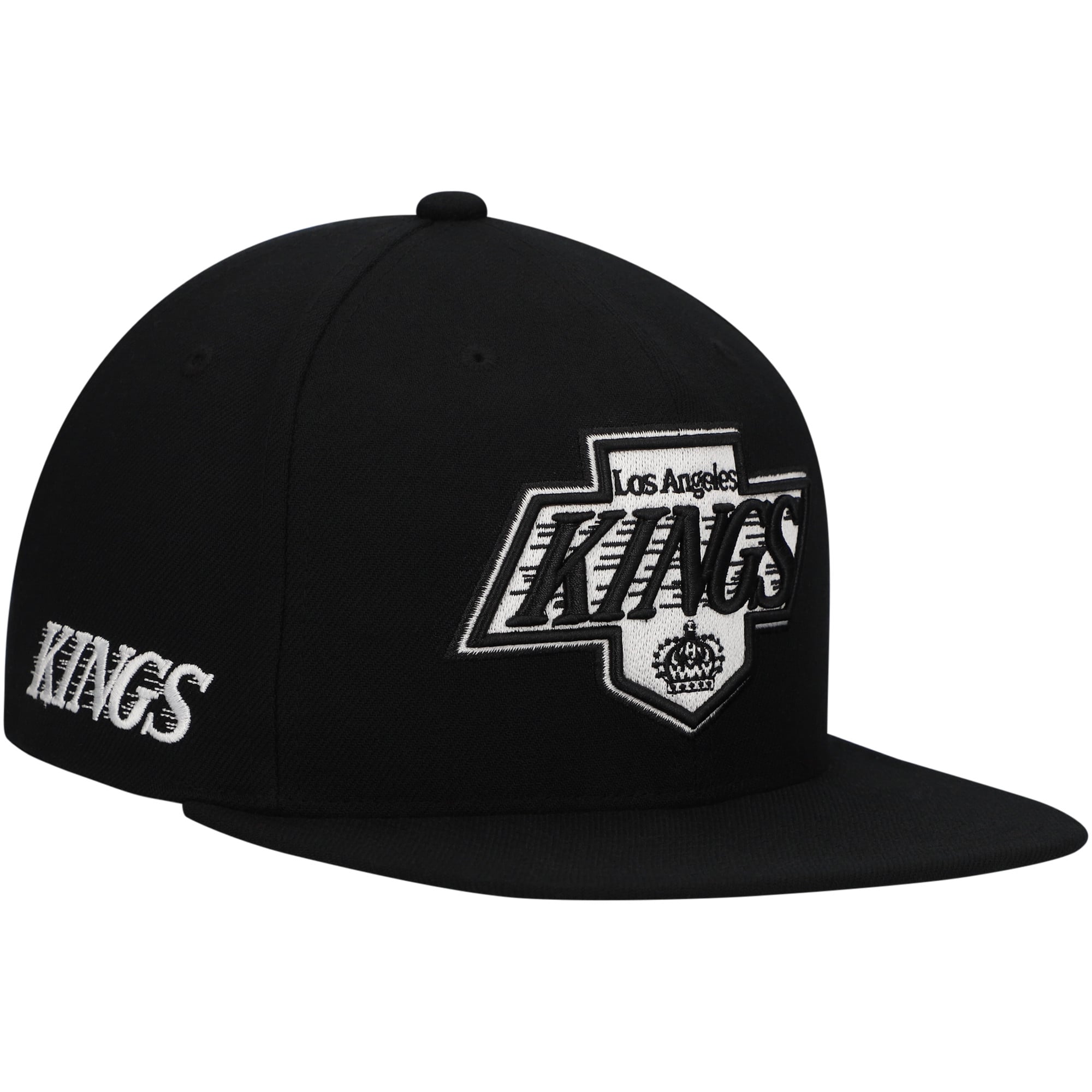 Men's Mitchell & Ness Black Los Angeles Kings Team Snapback Hat