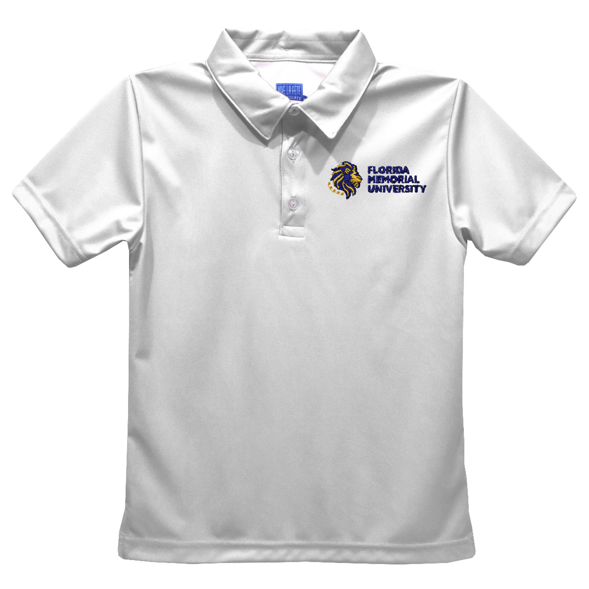 Toddler Vive La Fete  White FMU Lions Solid Polo