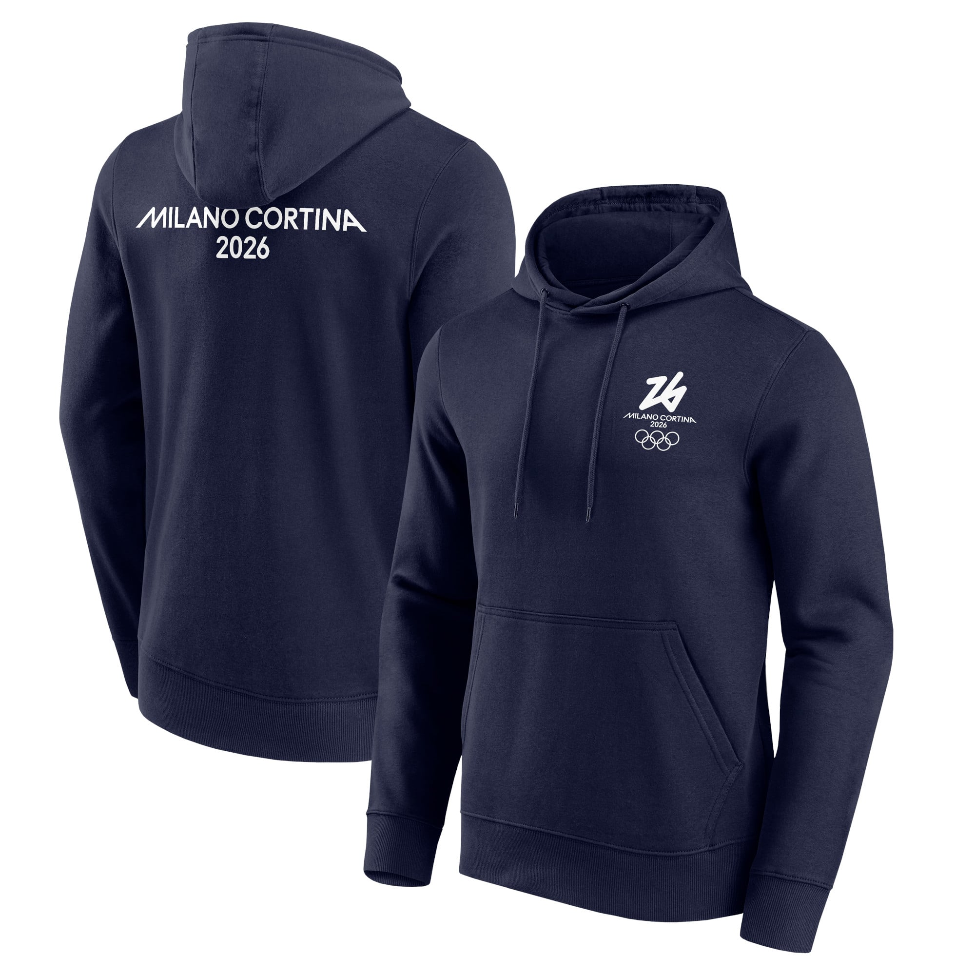 Felpa con cappuccio con logo delle Olimpiadi di Milano Cortina 2026 - Blu scuro