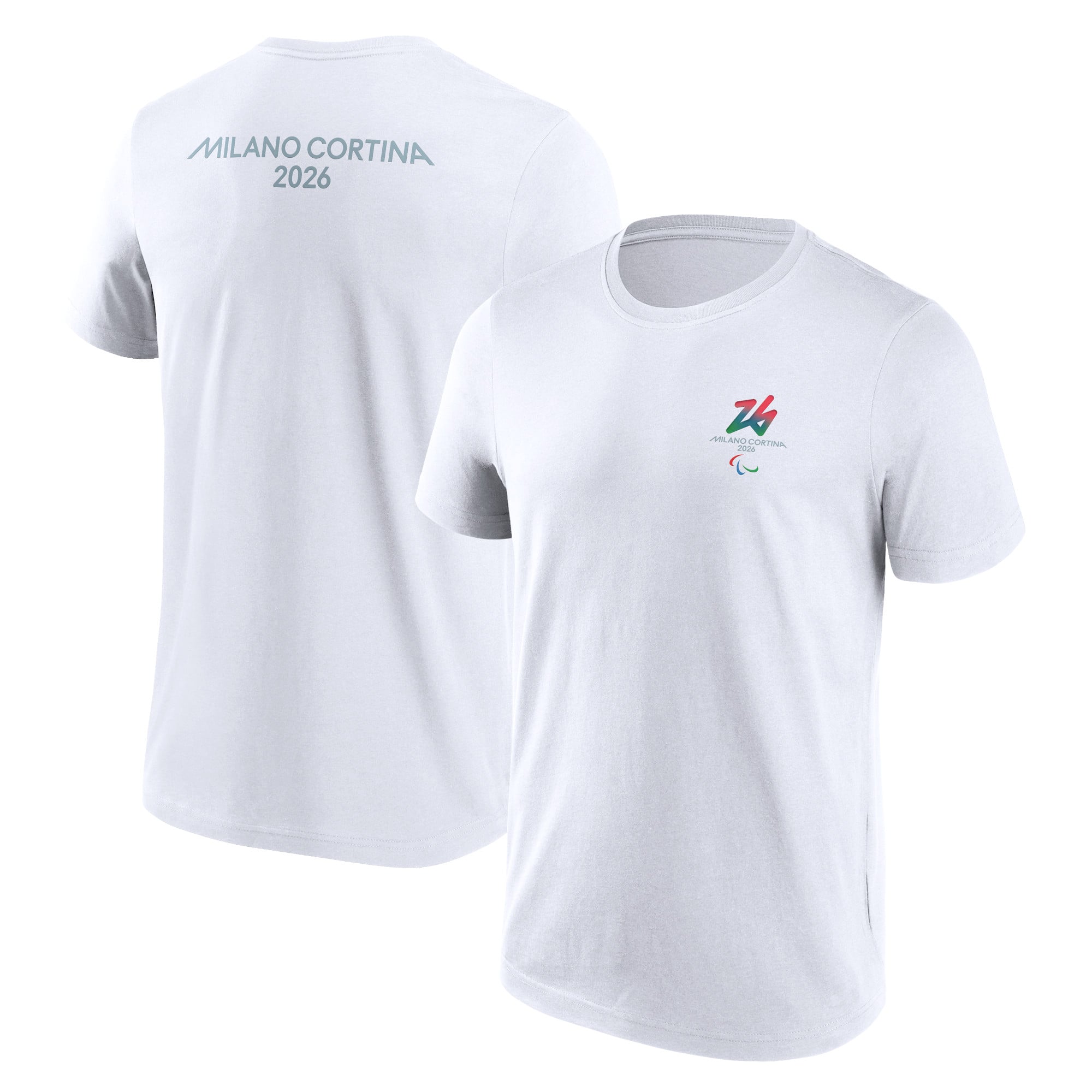 T-shirt con logo delle Paralimpiadi Milano Cortina 2026 - Bianca
